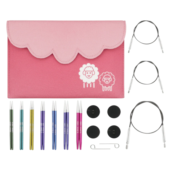 KnitPro Zing Interchangeable Knitting Needle Tips Midi Set 10cm (4")